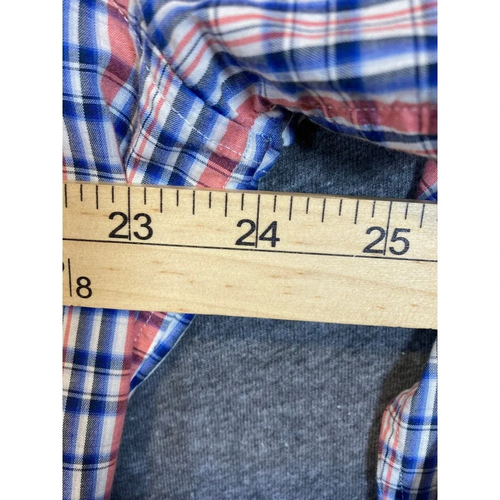 Banana Republic Mens XL Western Plaid Pearl Snap Long Sleeve Shirt Bundle 2pk